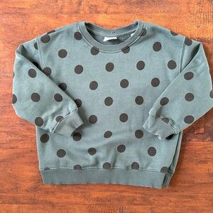 Zara 3-4T green Polka Dot Sweater